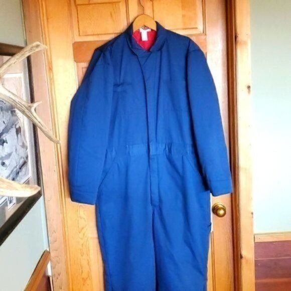 Dickies Quilted Insulated Blue Pocketed Zippered‎ Full Sz. 42/44T Coveralls - Picture 1 of 16